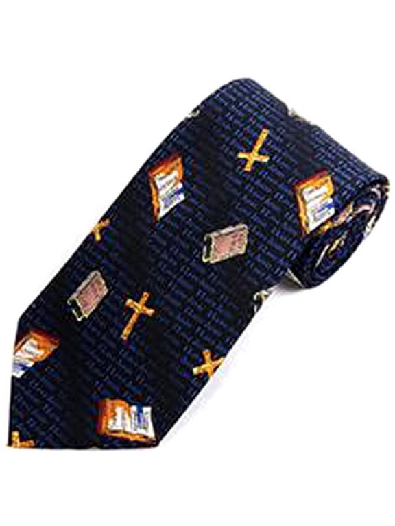 Cross & Bible Novelty Tie