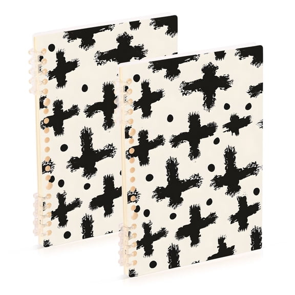 Cross Black Ring Binder Notebook Journey Note Diary College Ruled Spiral Notebook Study Loose Leaf Paper A5 60 Pages