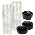 thumbnail image 1 of Cross Blade and 2 Pack 20 oz Cup with To-Go Lid Replacement Part Compatible with Oster BLSTAV BLSTPB My Blend 250-Watt Blender, 1 of 9