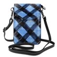 thumbnail image 1 of Cross-Body Bag Flip Phone Bag 7.6inx4.9in Durable Waterproof Pu Leather Small Size But Spacious Magnet Button Argyle Plaid Doderblue_1, 1 of 5