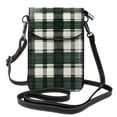 thumbnail image 1 of Cross-Body Bag Flip Phone Bag 7.6inx4.9in Durable Waterproof Pu Leather Small Size But Spacious Magnet Button Springgreen Buffalo Plaid Check Tartan Scotland_41650_2, 1 of 5