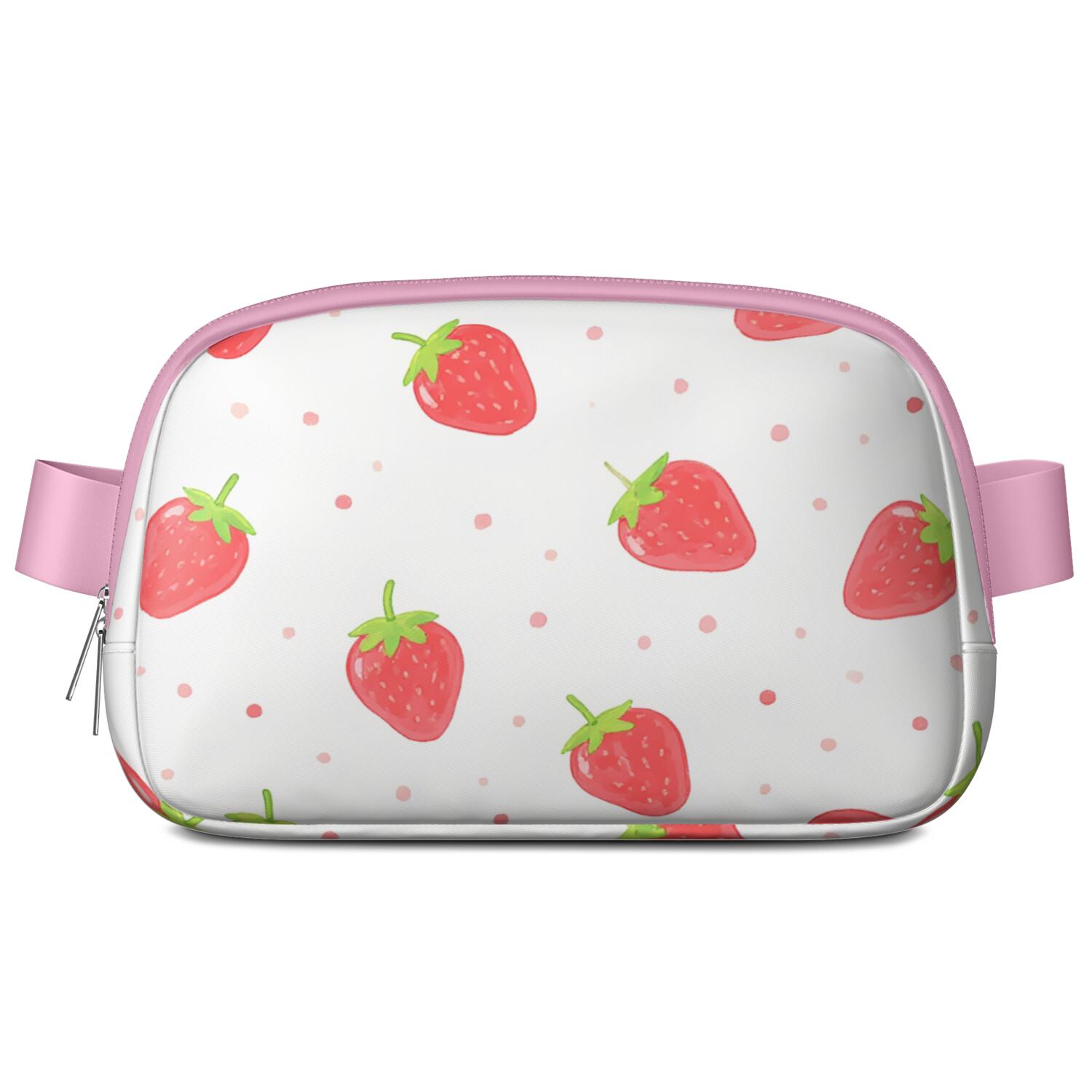 Cross Body Bag for Men&Women Fashionable Waterproof Fanny Pack with Adjustable Strap for Casual Running Hiking Cycling Strawberry Cute Sporty Waist Pack