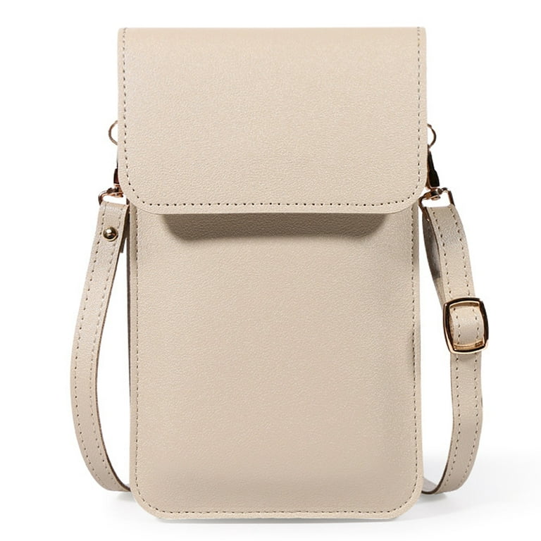 Cross Body Bag Purses for Women Light Weight, Small Purse PU  Leather,creamy-white