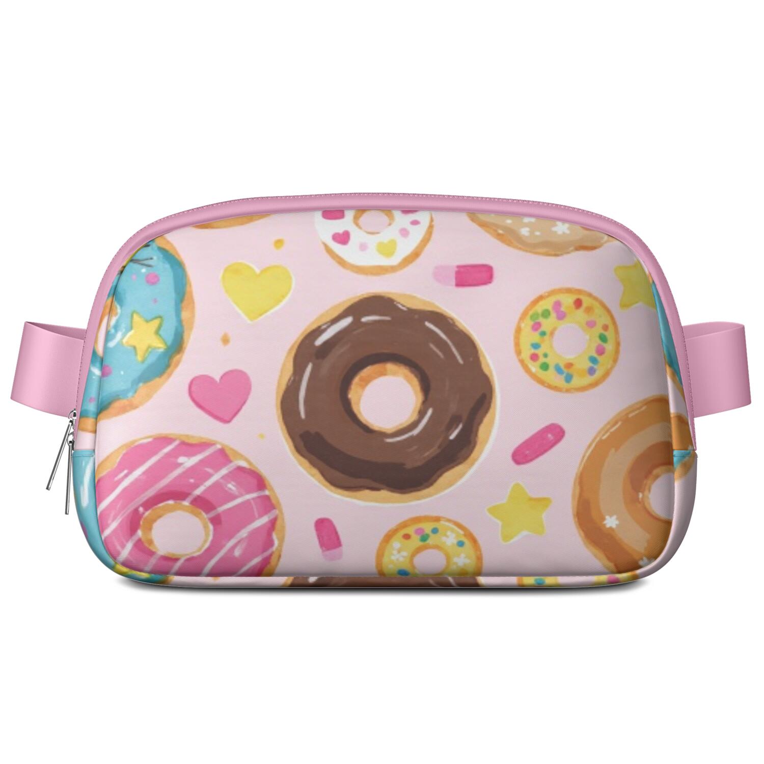 Cross Body Bag for Sports Enthusiasts Commuters Fashionable Waterproof Fanny Pack with Adjustable Strap for Casual Running Hiking Cycling Doughnut Sporty Waist Pack