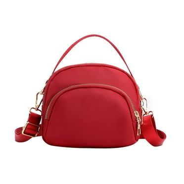 Cross Body Bag Women, Ladies Purse Mini 3 Layer Zipper Shoulder Wallet Bag, Small Women's Crossbody Handbags Nylon Purse