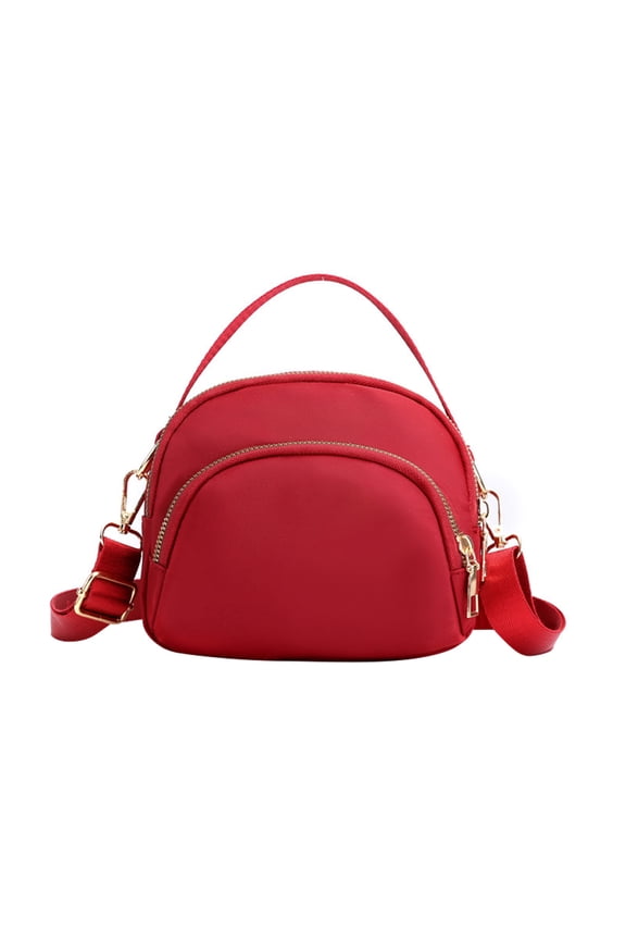 Cross Body Bag Women, Ladies Purse Mini 3 Layer Zipper Shoulder Wallet Bag, Small Women's Crossbody Handbags Nylon Purse