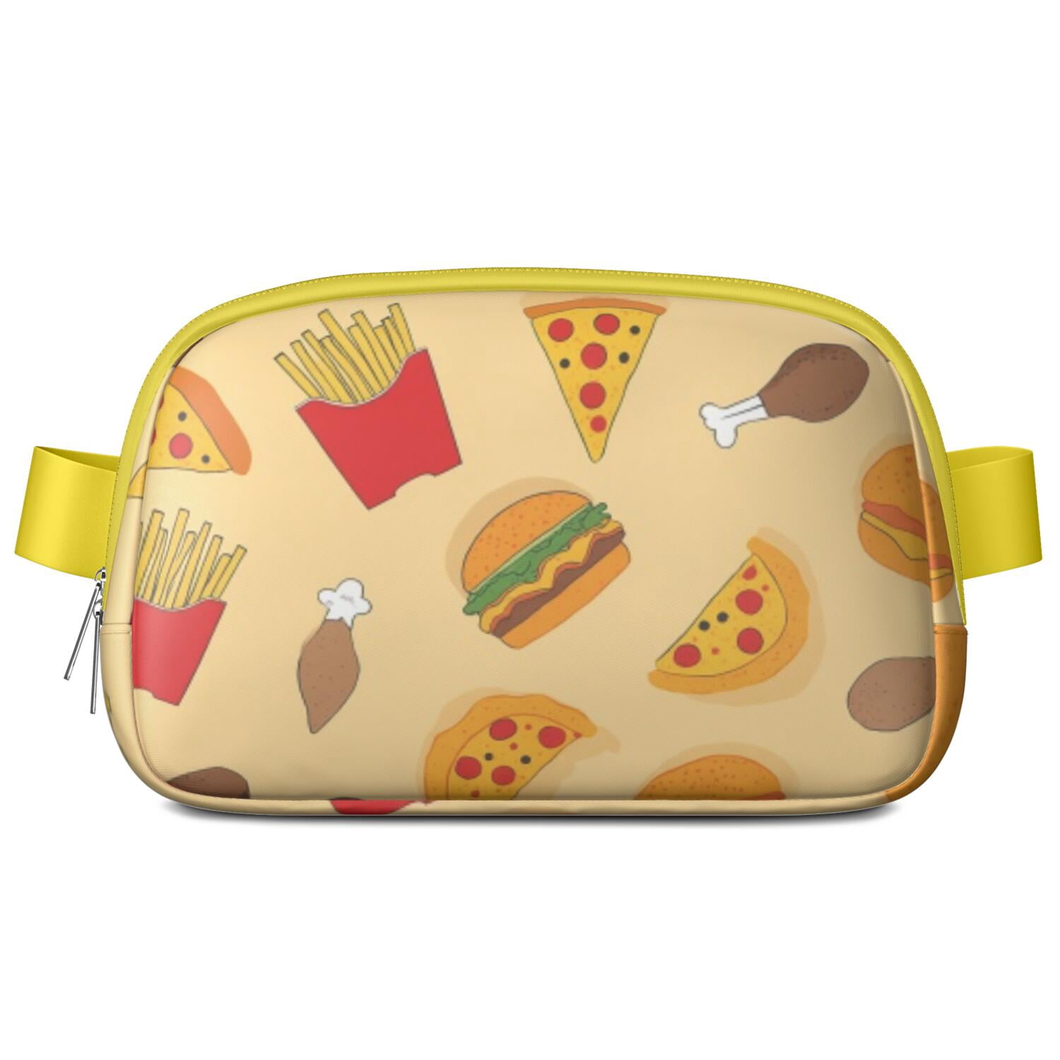 Cross Body Bag for Men&Women Hands Free Running Belt for Jogging with Adjustable Strap for Outdoors Workout Traveling Pizza Sporty Waist Pack