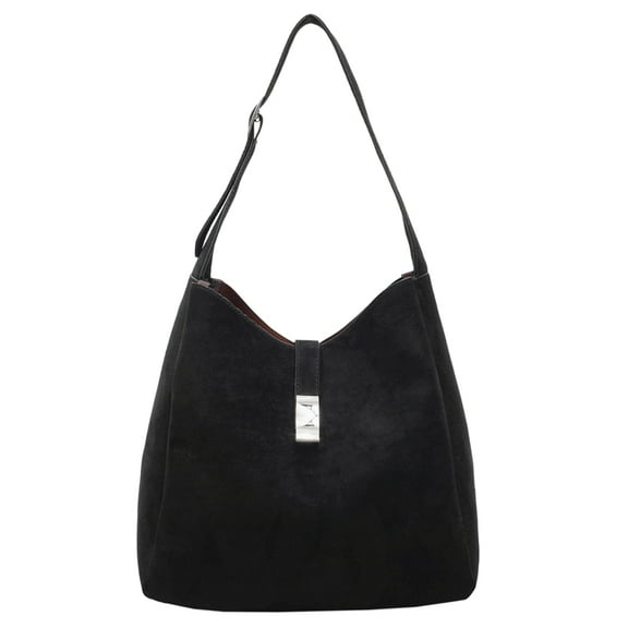 Cross Body Bag for Women, Women Faux Suede Tassel Handbag Adjustable Strap For Work Travel (Black)