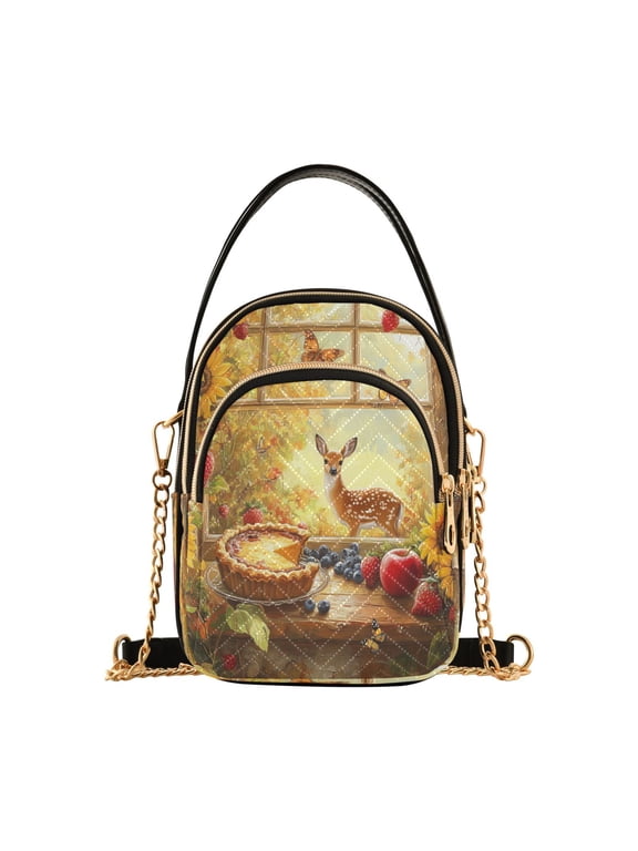 Cross Body Fashion Shoulder Waist Purse Bags Autumn's Embrace by The Window Pocket Handbags