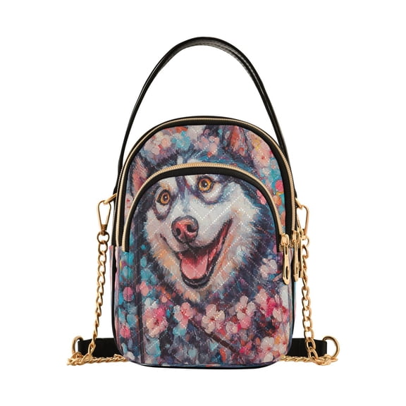 Cross Body Fashion Shoulder Waist Purse Bags Cheerful Canine Pocket Handbags