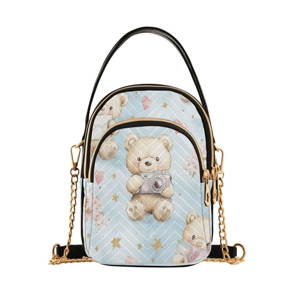 Cross Body Fashion Shoulder Waist Purse Bags Cuddly Bears and Memories Pocket Handbags