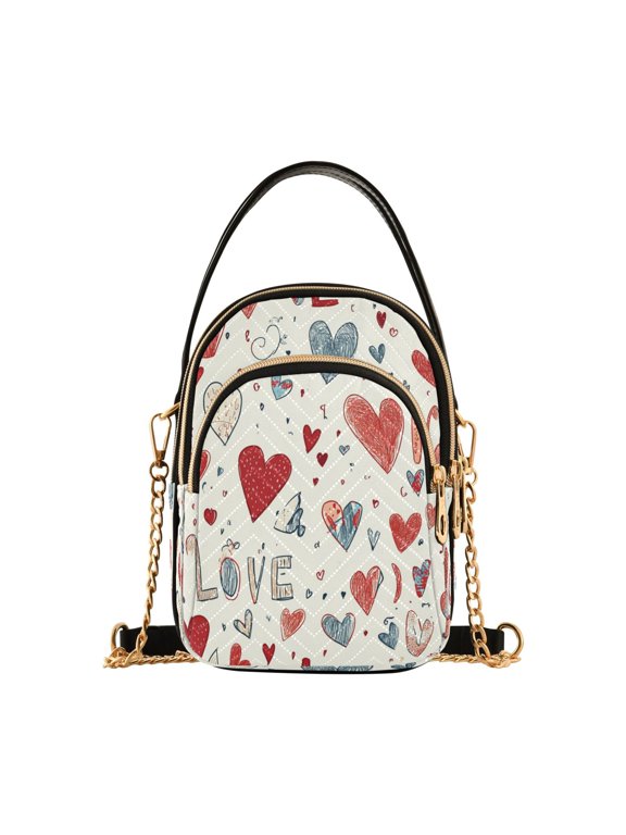Cross Body Fashion Shoulder Waist Purse Bags Expressions Of Love Pocket Handbags