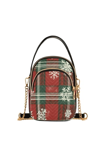 4360 Gnome Snowflake Christmas Plaid Backpack Purse Fashion Shoulder Bag Amazon.com: ALAZA Cartoon Gnome Snowflake Merry Christmas  main image 3