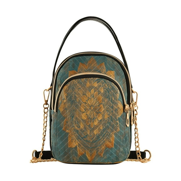 Cross Body Fashion Shoulder Waist Purse Bags Mandala Pattern Pocket Handbags