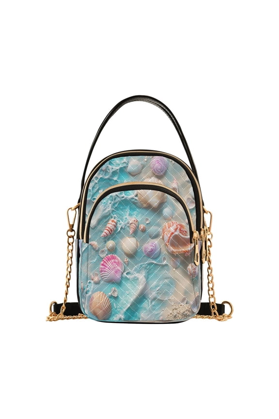 Cross Body Fashion Shoulder Waist Purse Bags Seashells Beach Pocket Handbags
