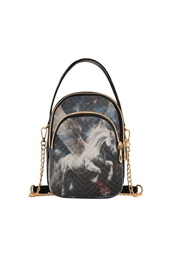 Cross Body Fashion Shoulder Waist Purse Bags Unicorn in Space Pocket Handbags