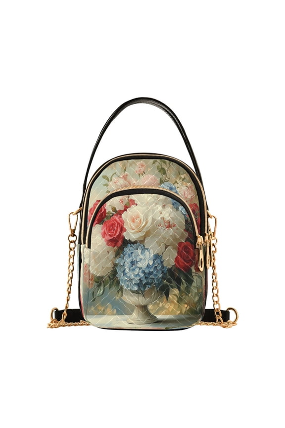 Cross Body Fashion Shoulder Waist Purse Bags Vibrant Bouquet Of Elegance Pocket Handbags
