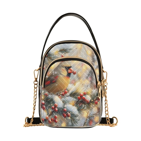 Cross Body Fashion Shoulder Waist Purse Bags Winter Cardinal Pocket Handbags