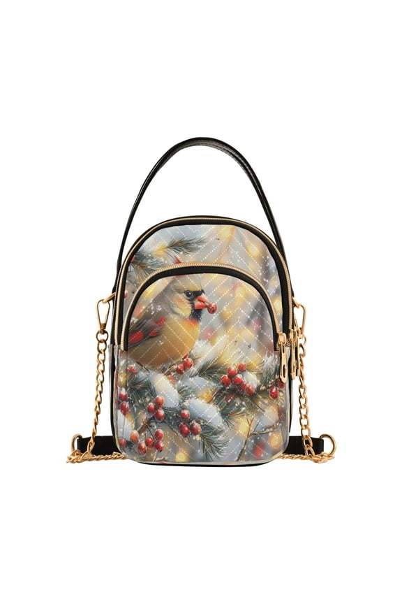 Cross Body Fashion Shoulder Waist Purse Bags Winter Cardinal Pocket Handbags