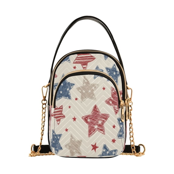 Cross Body Shoulder Handbags Bags Fashion Americana Star Retro Flair Pattern