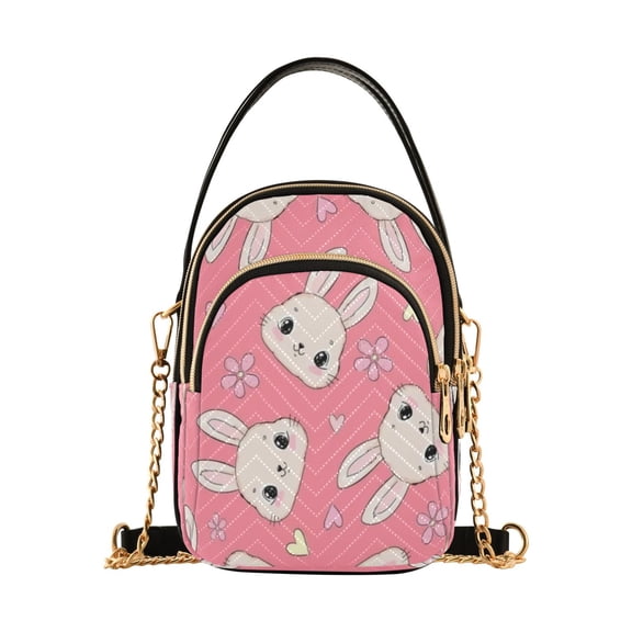 Cross Body Shoulder Handbags Bags Fashion Kawaii Bunny Pink Paradise Pattern