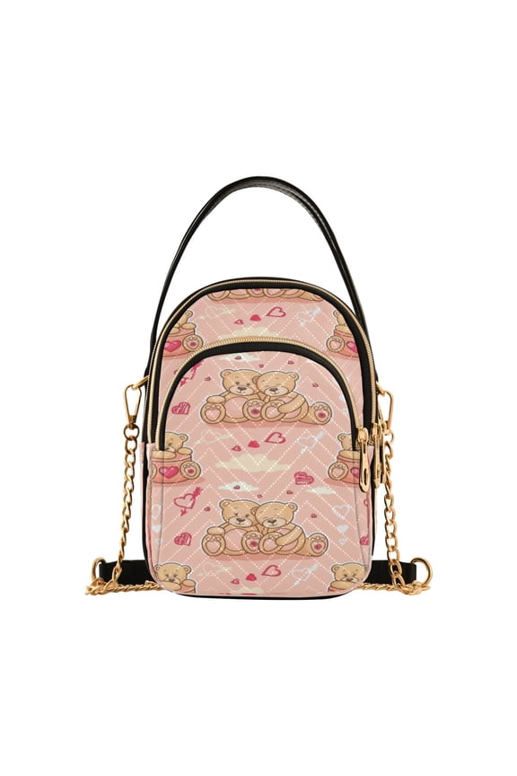 Cross Body Shoulder Handbags Bags Fashion Teddy Bear Pastel Dreamland Pattern