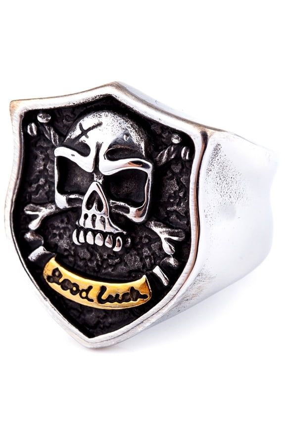 Cross Bone Ring Fashion Skull Jewelry Vampire of Skull Good Luck Rings (12)