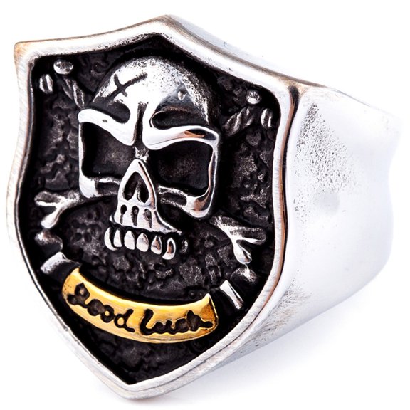 Cross Bone Ring Fashion Skull Jewelry Vampire of Skull Good Luck Rings (8)