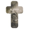 thumbnail image 1 of Cross Bookmark Lion Strong & Courageous Josh. 1:9, 1 of 1