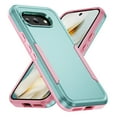 thumbnail image 1 of AIOVETEAB Defender Case Designed for Google Pixel 9a case, Heavy Duty Shockproof Rugged Protective Bumper Cover for Google Pixel 9a (Green Pink), 1 of 6