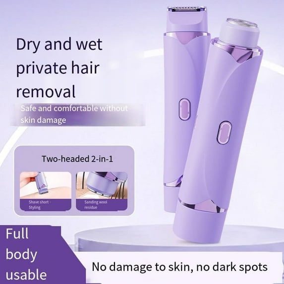 Electric epilator, does not hurt the skin, two blades, suitable for facial cleansing, arms, legs, bikini, armpits