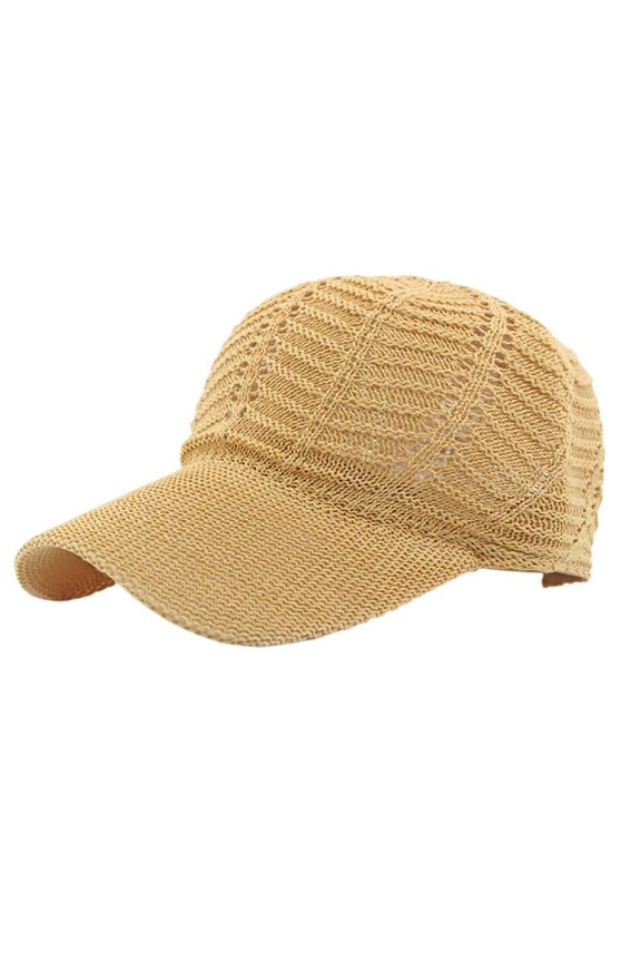 Cross-Border Hat Women's Knitted Hard Mesh Baseball Cap Summer Outdoor Sun Protection Sun Hat Casual Versatile Duckbill Cap