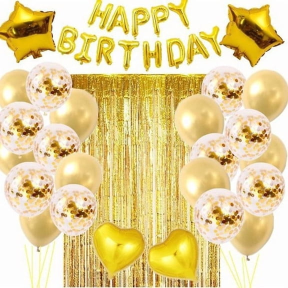 Cross-Border Hot Sale Rose Gold Balloon Decoration Set Birthday Party Supplies Happy Birthday Party Decoration