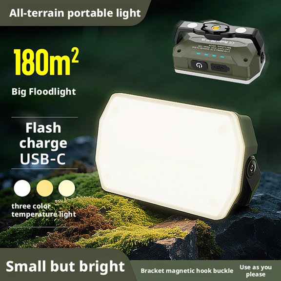 Cross-Border New Magnetic Work Light with USB Charging and Three Light Sour