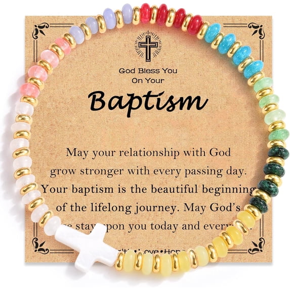 Cross Bracelet Easter Baptism Confirmation First Communion Christian Catholic Religious Gifts, Easter Basket Stuffers -Christmas Valentines Birthday Gifts