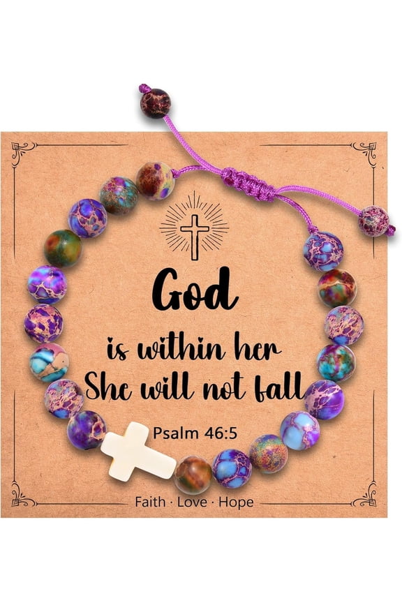 Cross Bracelet Gifts , Easter Basket Stuffers Baptism Confirmation First Communion Christian Jewelry Gifts