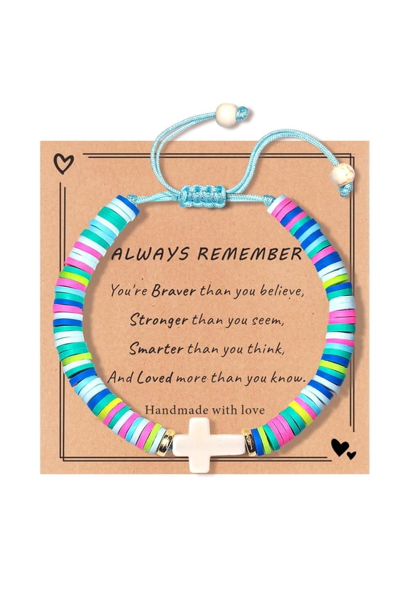 Cross Bracelet for Girls First Communion, Baptism, Confirmation Gifts for Teenage Girl, Little Girls Religious Faith Jewelry Christian Gifts for kids Godchild Daughter Graduation Catholic