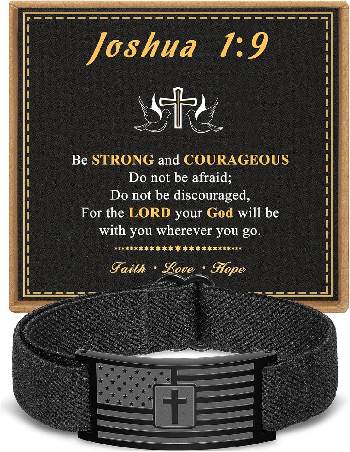 Unisex Black Cross Bracelet - Adjustable 7-9 Inch, Bold Design For Men, Women, Teens, Everyday Wear