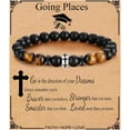 thumbnail image 1 of Cross Bracelet for Men Son Brother Boyfriend Father Dad Husband Father's Day Birthday Christian Religious Faith Graduation Anniversary Christmas Jewelry Gift for Man, 1 of 5