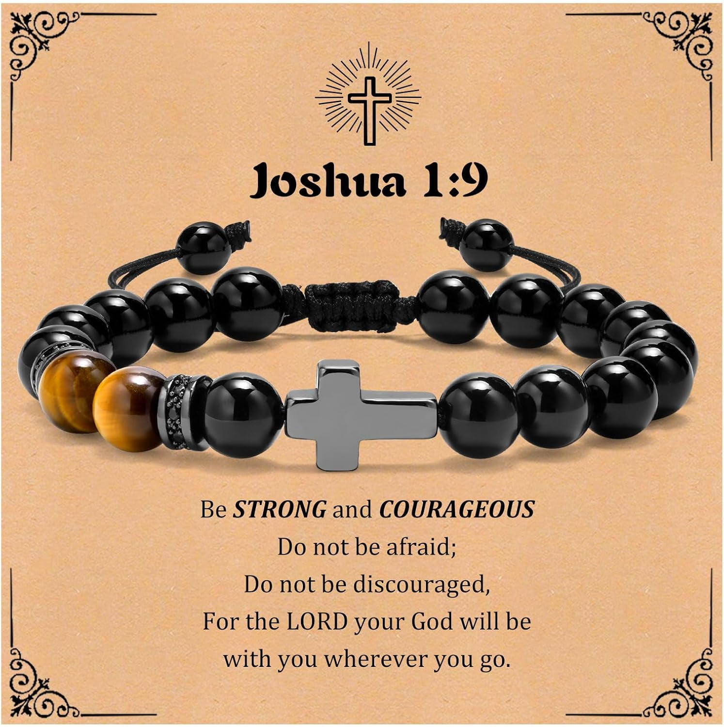 アクセサリー Engreve The Cross IX 511-9G wristband Cross-Bracelet-Natural-