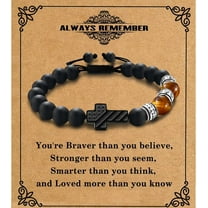 Cross Bracelet with Patriotic Flag Adjustable Bracelet Jewelry Gift for Son Grandson Brother Nephew Friend as Birthday/Valentines Day/Graduation/Back to School/Christmas Gifts