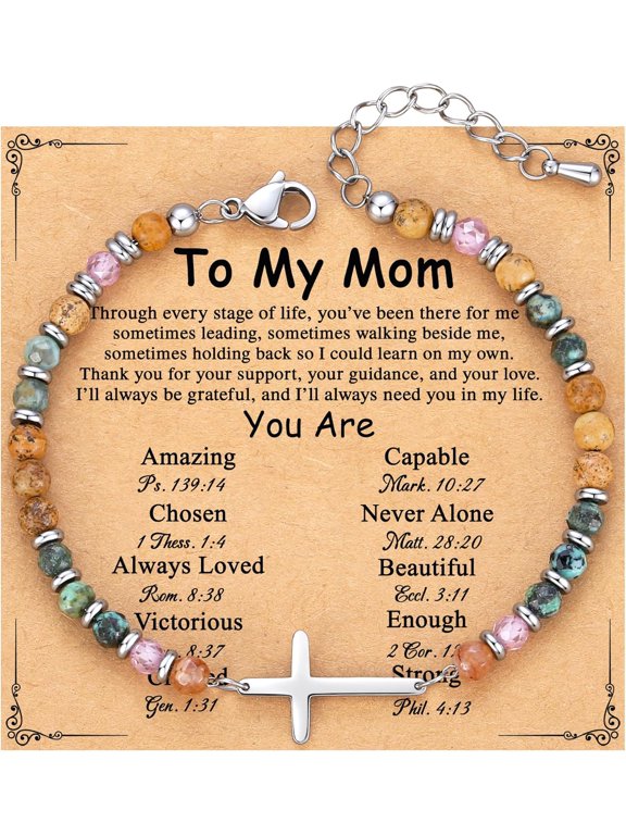 Cross Bracelet for Women Christian Gift Confirmation, Baptism, Easter Gift Birthday or Christmas Gift for Friends, Daughters, Mothers, Sisters in Christ, Nieces A Unique Gift