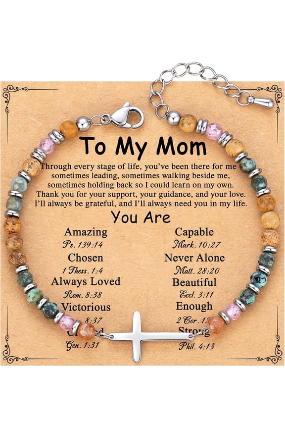 Cross Bracelet for Women Christian Gift Confirmation, Baptism, Easter Gift Birthday or Christmas Gift for Friends, Daughters, Mothers, Sisters in Christ, Nieces A Unique Gift