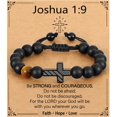 thumbnail image 1 of Cross Bracelet for Men Gifts, American Flag Cross Beads Bracelet Christian Christmas Easter Baptism Jewelry Gifts for Son Grandson, 1 of 6