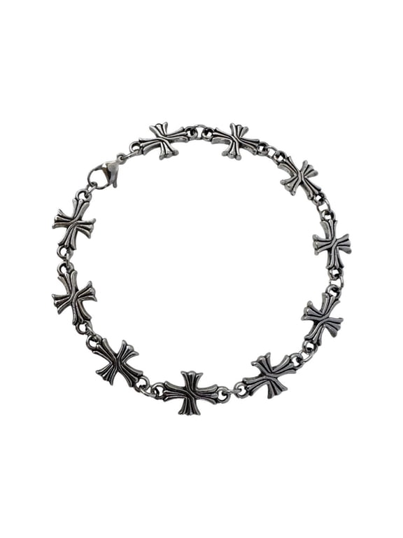 Cross Bracelet for Men Women,Streetwear Punk Hip Hop Unisex Style