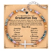 Cross Bracelets for Women & Gir , 2026 Graduation Gifts for Her, Graduation Decorations for Middle High School College Graduates, With Graduation Cap Box & Meaningful Cards