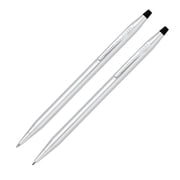 Cross Classic Century Refillable Medium Ballpoint Pen And 0.7mm Pencil Set, Includes Premium Gift Box - Lustrous Chrome