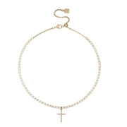 Bella by Thorne Cross CZ Statement Adult Necklace,Gold, (Unisex)