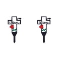 thumbnail image 1 of Cross Cemetery Decorations for Grave,Metal Sympathy Memorial Stakes for Loss of Mom Outdoors Yard Garden,Metal Cemetery Memorial Plaque for Remembrance,Grave Markers for Cemetery for Mother,2Pcs, 1 of 8