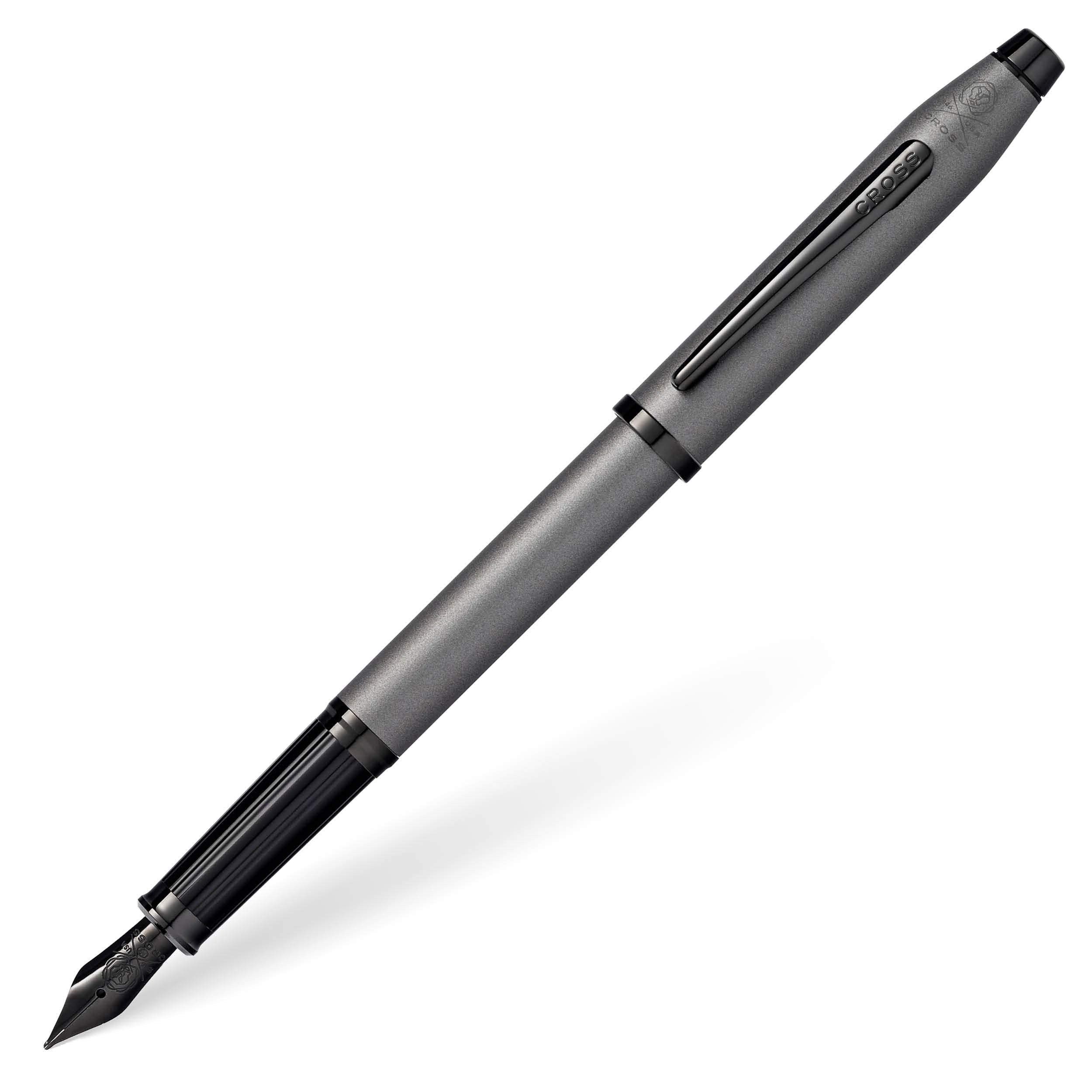 Cross Century® II Gunmetal Gray with Polished Black PVD Appointments and Polished Black PVD Coated Stainless Steel Fine Nib Fountain Pen